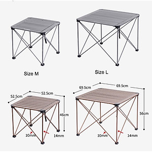 Bàn dã ngoại cắm trại Naturehike campoutvn xếp gấp gọn NH16Z016 du lịch khung nhôm nhẹ bề mặt chắc chắn A104