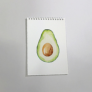 Sổ vẽ chuyên dụng A5 dòng cao cấp có vân, giấy rất dày vẽ chì và màu nước, giấy màu vàng kem lên màu rất tự nhiên, 15 tờ/cuốn 260gsm MOC08 Green Art - Hàng chính hãng