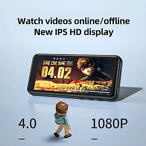 (Hỗ Trợ Tiếng Việt) Máy Nghe Nhạc Android 8.1 MP4 Màn Hình Cảm Ứng 4.0 Inch Bluetooth WiFi Ruizu Z80 - Hàng Nhập Khẩu