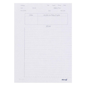 Giấy Kiểm Tra TP-GKT06 Kẻ Ngang Smart