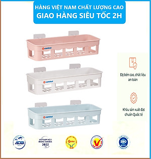 Khay Đựng Đồ Dán Tường Nhà Tắm Nhựa Việt Nhật Chất Liệu Nhựa PP An toàn , Siêu Bền - Hàng Việt Nam 