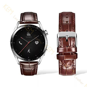 Dây đồng hồ Da Cá Sấu Nâu Size 12/13/14/15/16/17/18/19/20/21/22/23/24/25/26mm - Dây Đeo Da Cá Sấu Thật 100% - Bảo Hành 12 Tháng