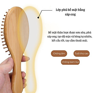 Lược chải tóc Coral gỡ rối massage da đầu ngăn ngừa gãy rụng giúp tóc khoẻ đẹp