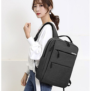 ( XEM VIDEO ) Balo laptop nam nữ Hàn quốc thời trang dày dặn chống thấm nước để được laptop 26x36cm 113 BEE GEE ( balo hộp 2 kéo ngang )