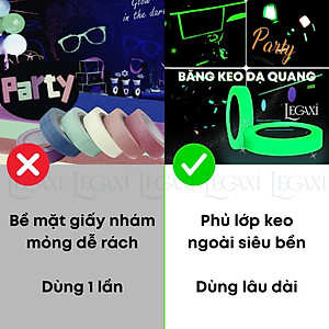 Cuộn băng dán dạ quang trang trí tường nhà cửa Halloween Giáng sinh phát sáng trong tối Legaxi
