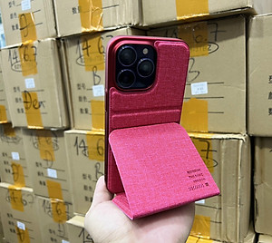 Case bao da ốp lưng canvas cho iPhone 14 Pro (6.1 inch) hiệu X-level Stand Journey bảo vệ camera, lật dọc kiêm giá đỡ điện thoại - hàng nhập khẩu