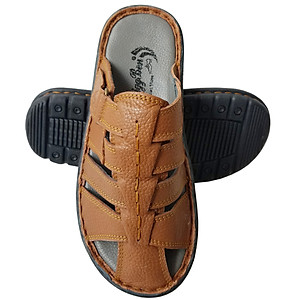 Dép Nam Bít Đầu BIGGBEN Da Bò Thật DN357