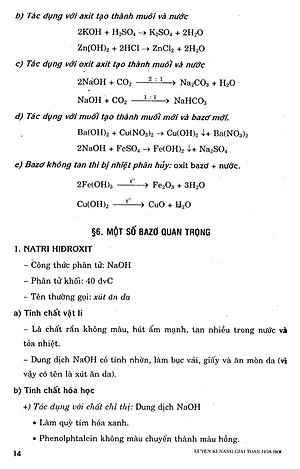 Sách Luyện Kỹ Năng Giải Toán Hóa Học 9