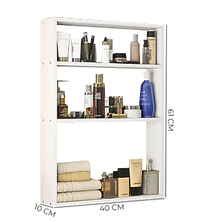 Kệ mỹ phẩm treo tường IGA gỗ mdf phủ melamin chống nước - GP331