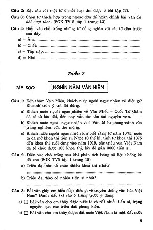 Sách Câu Hỏi Và Bài Tập Trắc Nghiệm Tiếng Việt Lớp 5 Tập 1