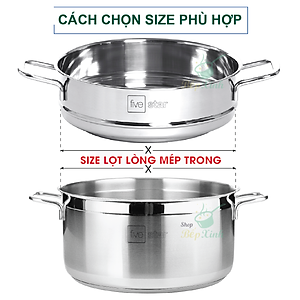 Xửng Hấp Fivestar - Bạc (Tặng 10 Muỗng Ăn Inox)