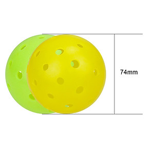 Bóng pickleball chuẩn thi đấu, loại bóng đúc liền khối, 40 lỗ, 26 gram, đường kính 74mm, độ nảy ổn định, độ bền cao