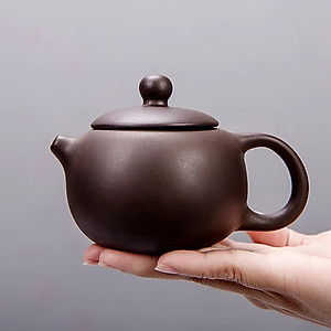 Bộ Bình Trà Tử Sa Mini Có Túi Đựng Đi Du Lịch Tiện Lợi Thích Hợp 2 - 4 Người Dùng Gồm 1 Ấm Trà, 4 Tách, 1 Bình Đựng Trà - Hàng chính hãng 