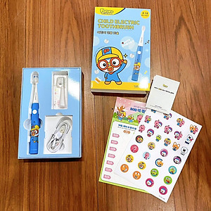 Bàn chải điện sóng âm cho bé Pororo Kids Hàn Quốc loại bỏ mảng bám trên răng hiệu quả