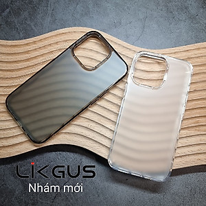 Ốp lưng nhám chống sốc cho iPhone 15 Pro Max, 15 Pro, 15 Plus, iP 15 hiệu Likgus Fosted Transparent chống bẩn và vân tay - Hàng nhập khẩu