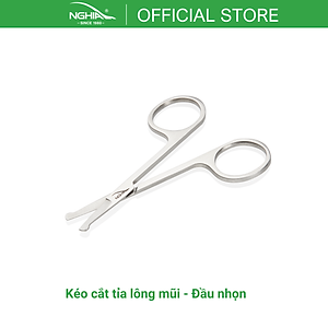 Combo 3 Sản Phẩm KỀM NGHĨA CB.3K-012 (Kéo Cắt Tỉa Lông Mũi Đầu Tròn - Kềm Da - Nhíp)