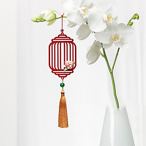 Combo 6D - Bộ 6 dây treo trang trí Tết Khai Lộc Hoàng Kim màu đỏ, trang trí mai, đào