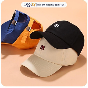 Mũ lưỡi trai nhung nam nữ, nón lưỡi trai thêu chữ M phong cách Ulzzang form unisex - M