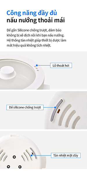 Nồi điện đa năng Bianco LocknLock EJP134IVY (5 lít), EJP124IVY (3 lít), Hàng Chính Hãng, Nấu nhanh, Phủ men sứ - JoyMall