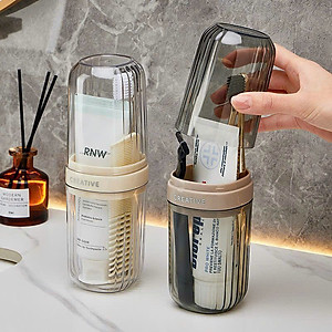 Hộp Đựng Bàn Chải Kem Đánh Răng Có Thể Làm Cốc Nước Súc Miệng Tiện Lợi Đi Du Lịch - Hộp ĐỰng Bàn Chải Du lịch Đa Năng - Hàng Chính Hãng MINIIN