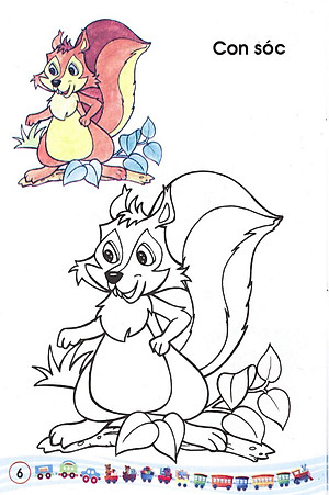 Sách Bé Tập Tô Màu: Các Loại Thú (Tập 1)