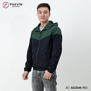 Áo gió thể thao nam Fasvin 2 lớp có mũ chất liệu cao cấp mềm mại co giãn AG22549.HN