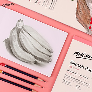 GIấy vẽ sổ vẽ Sketch truyền thần Mont Marte, chân dung ngành kiến trúc mỹ thuật - B12