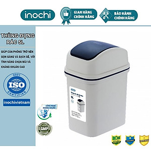 Thùng Rác Thông Minh,Nhựa Nắp Lật Inochi 5Lít Rất Đẹp Làm Sọt Rác Văn Phòng, Khách Sạn, Đựng Rác Gia Đình THRNL05