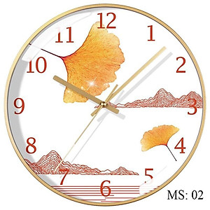 ĐỒNG HỒ TREO TƯỜNG TRANG TRÍ PHỦ PHA LÊ  KT 35 CM(MS 10)