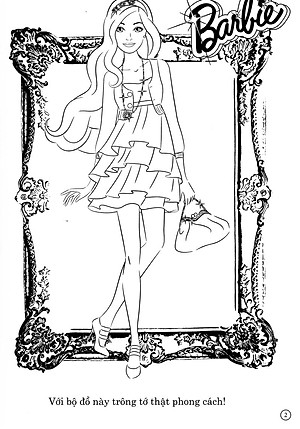 Bộ Sách Tô Màu Khổ Lớn Berbie - 50 Đề Can Bóc Dán Đề Can (Bộ 3 Cuốn)