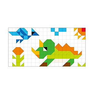Đồ Chơi Bộ Tranh Xếp Nút TOONYKIDS - Đồ Chơi Thông Minh Cho Bé - JURASSIC PUZZLE TN011 [Tặng Kèm Sticker]