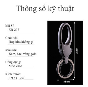 Móc Chìa Khóa Ô tô Xe Máy ZB-207 Có Móc Đỉa Quần Kiêm Mở Nắp Chai Tiện Dụng ( giao màu ngẫu nhiên )