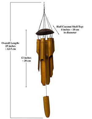 Chuông Gió Tre Gáo Dừa - Sản Phẩm Thủ Công Phong Thủy Bền Đẹp Âm Thanh Vang