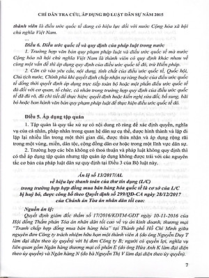 Chỉ dẫn tra cứu áp dụng Bộ luật Dân sự năm 2015 (Tái bản lần thứ nhất có sửa đổi bổ sung)