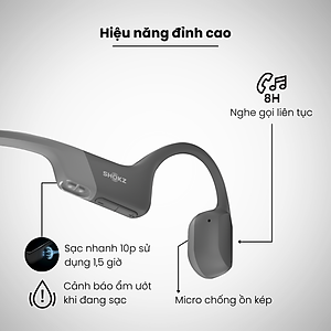 Tai Nghe Bluetooth Thể Thao Truyền Âm Thanh Qua Xương SHOKZ OPEN RUN S803 - Hàng chính hãng