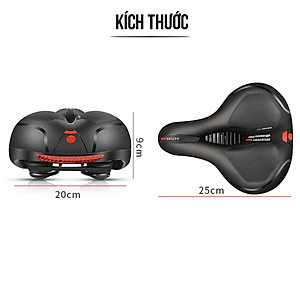 Đệm Yên Xe Đạp Thể Thao Đàn Hồi Mềm Dày Thoáng Khí Cao Cấp Giúp Êm Mông Thoải Mái (Bản Nâng Cấp) Chống Trượt, Siêu Êm Có Lỗ Rãnh Thoát (Thân Rộng) Mai Lee