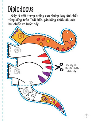 Cắt, Gấp, Tô Màu - Thế Giới Khủng Long