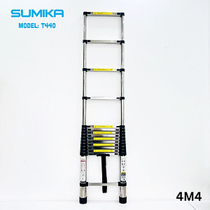 Thang Inox rút gọn SUMIKA T440 - Chiều cao tối đa 4,4m, chiều cao rút gọn 0,9m, tải trọng 300kg