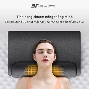 Gối Đầu Tích Hợp Massage Chườm Nóng, Gối Ngủ Cao Su Non Thư Giãn, Kê Cổ Giảm Đau Mõi Cổ Vai Gáy, Ngủ Ngáy - Sairui