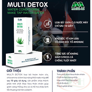 Khử độc nước Multi Detox giảm stress xử lý clo kim loại nặng nước máy bể cá tép thủy sinh