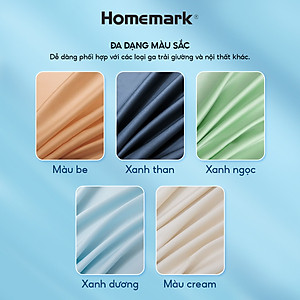 Cặp Vỏ Gối Nằm Lụa Tencel 60s Cao Cấp Homemark 50x70cm - Mềm Mịn, Thoáng Mát, Chống Nhăn PL1