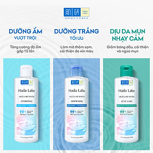 Nước tẩy trang sạch sâu cho da mụn, nhạy cảm Hada Labo Micellar Water Acne Care 240ml