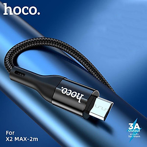 Cáp Sạc Nhanh Hoco X2 Max 3A Cổng Micro Dây Dài 2m - Hàng Chính Hãng