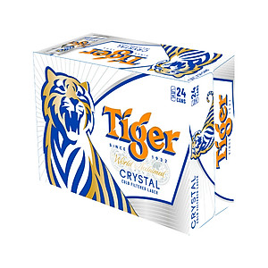 Thùng 24 lon bia Tiger Crystal (330ml/lon)