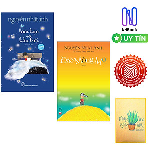 Combo sách Nguyễn Nhật Ánh : Làm bạn với bầu trời + Đảo mộng mơ ( tặng kèm BOOKMARK HAPPY LIFE )
