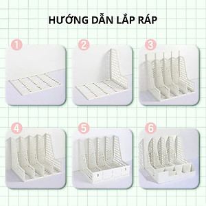 Giá đựng tài liệu 3 ngăn kèm khay để bút Việt Nhật , Khay đựng hồ sơ tài liệu văn phòng để bàn - Hàng Việt Nam