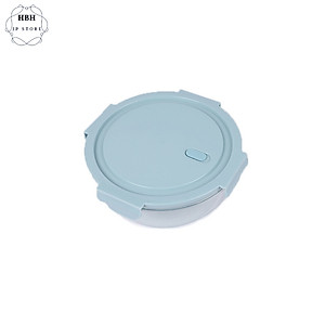 Hộp thủy tinh tròn 660ml cao cấp đựng cơm, thực phẩm ( giao mầu ngẫu nhiên)