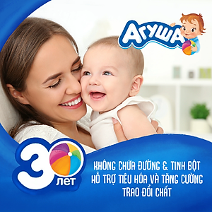 Combo 6 Gói Trái cây nghiền vị táo, mâm xôi đen và mâm xôi đỏ Agusha 90g/gói dành cho bé từ 6 tháng trở lên