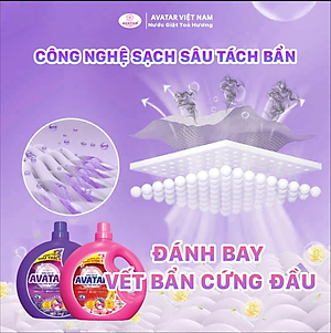 Combo 2 Can Nước Giặt Xả Vải Hương Hoa Anh Đào Avatar ( 2 kg/ Can )