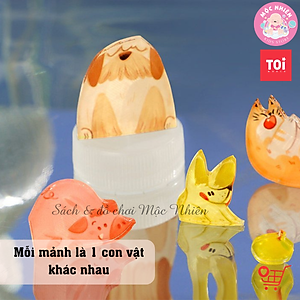 Đồ chơi xếp hình puzzle trong chai Pet in the Botte và Tiệc trà nữ thần bằng Acrylic trong suốt - Hãng TOI WORLD